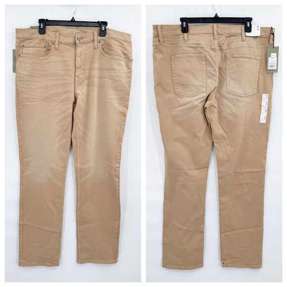 NEW Goodfellow & Co Men's Mid Rise Slim Fit Leg Total Flex Jeans - Dust - 40x32 - Picture 2 of 11